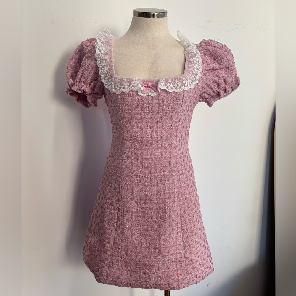 Pink Twill Mini Dress